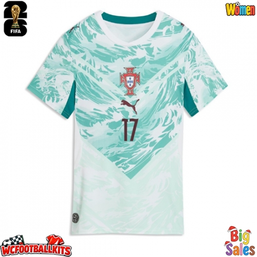 Portugal Rafael Leao #17 Replica Away Stadium Shirt for Women World Cup 2026 Short Sleeve